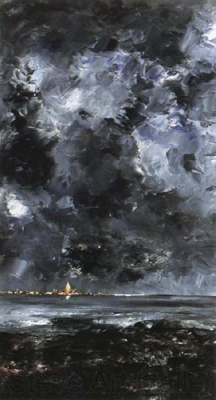 August Strindberg the city France oil painting art